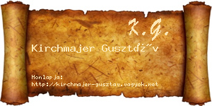 Kirchmajer Gusztáv névjegykártya