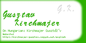 gusztav kirchmajer business card